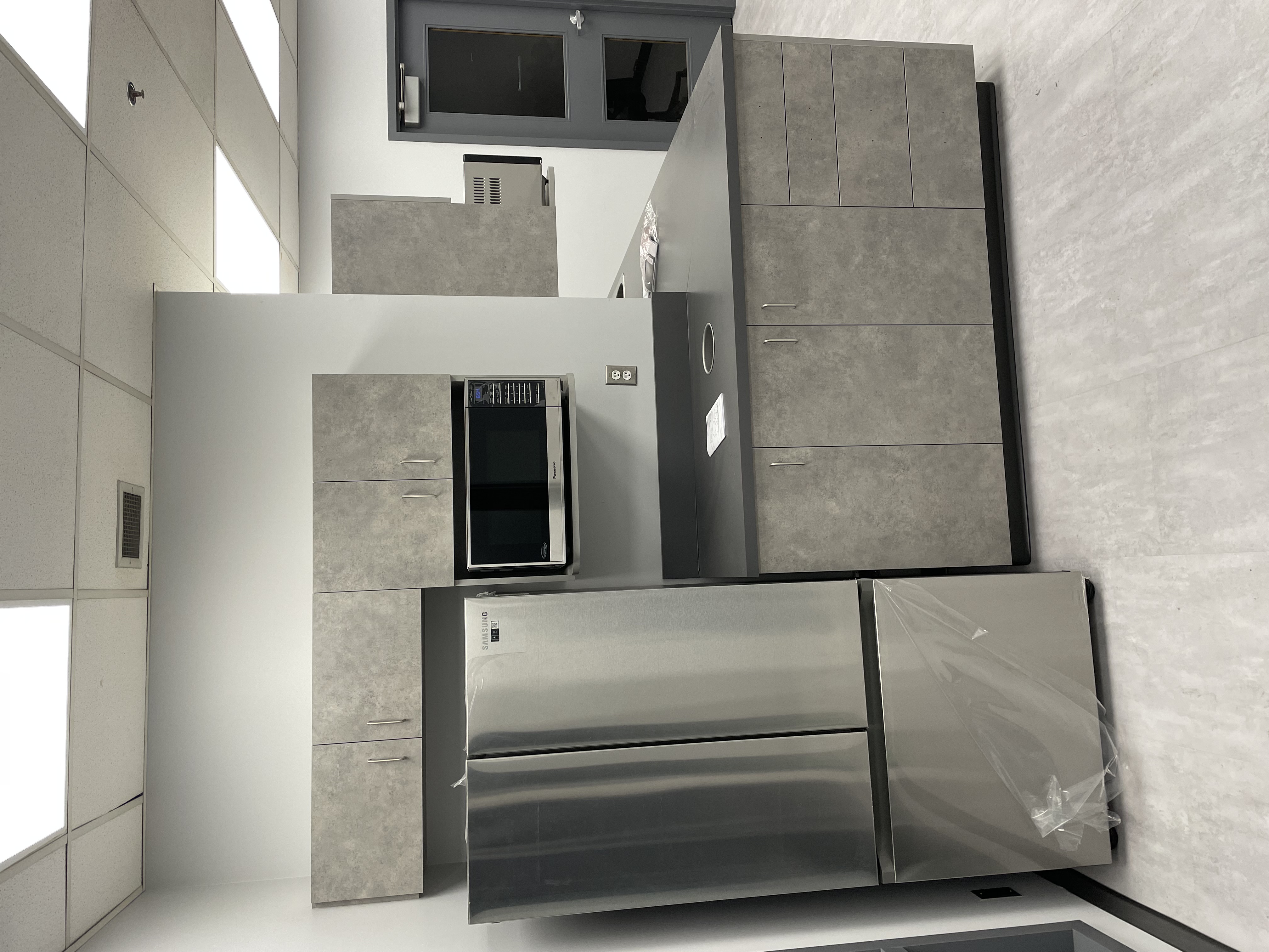 New cabinetry, appliances, and finishes installed as part of Finning Canada Cat Rental Store upgrades