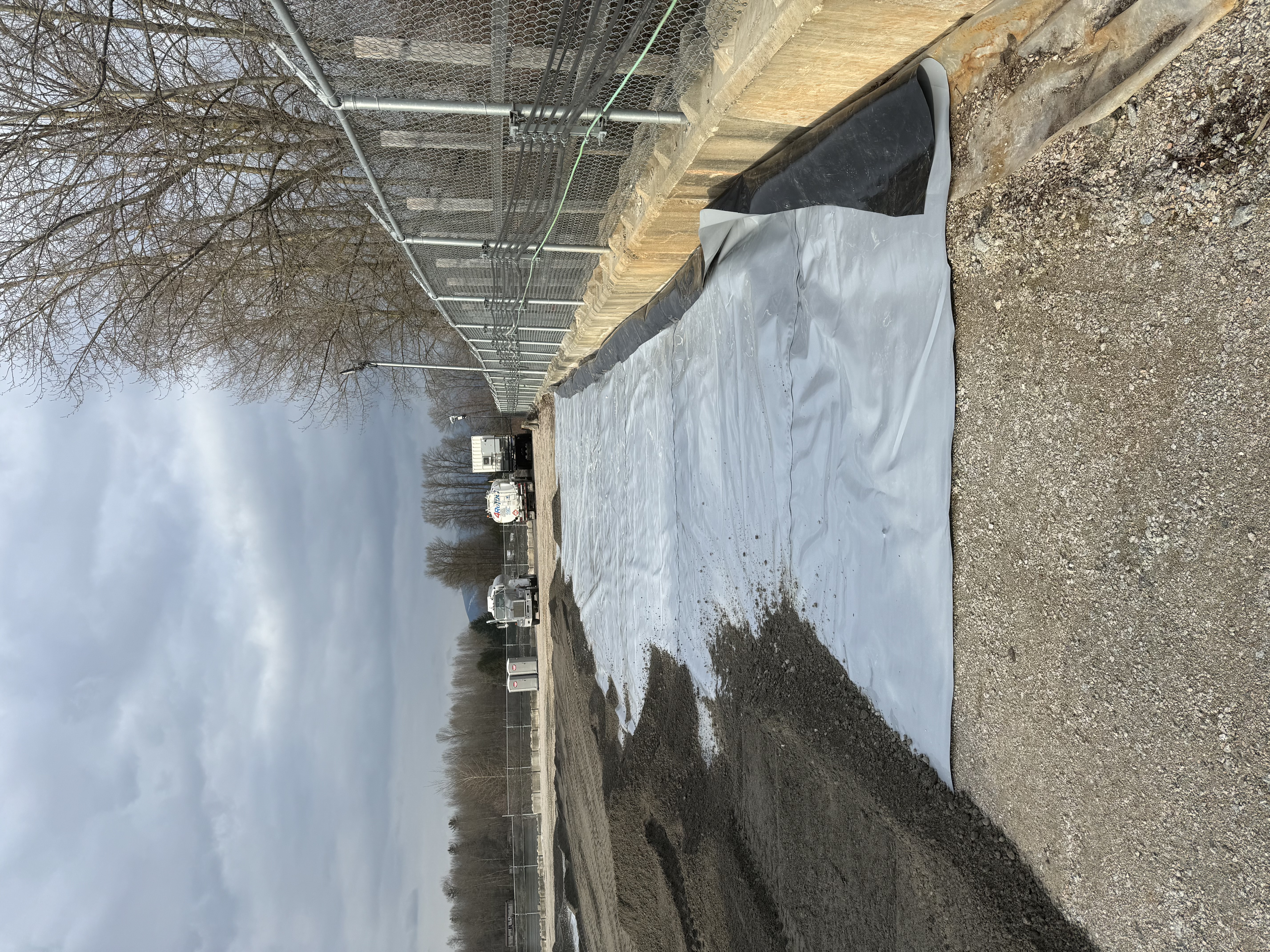 Environmental membrane placement and backfill preparation for a fuel transfer site in Surrey, B.C.